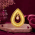 Vintage Textured Double Teardrop Gold Plated Brooch Saree Pin