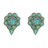 Vintage Turquoise Floral 925 Oxidised Earrings