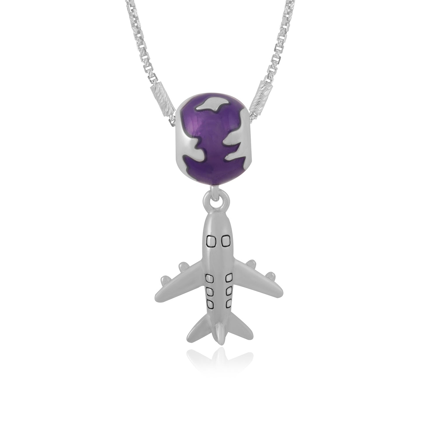 Violet Orb Rhodium Plated 925 Skycraft Pendant