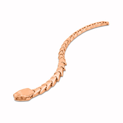 Viper Scale Articulated Rose Gold 925 Silver Ring