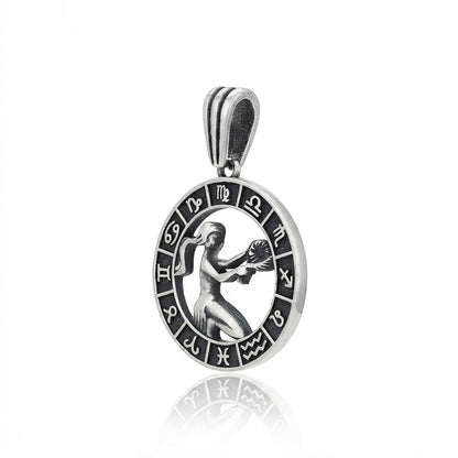 Virgo Zodiac Silver Pendant
