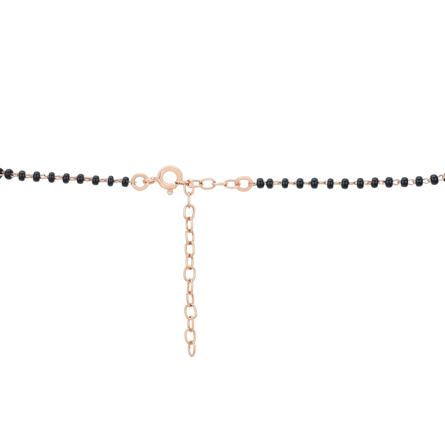 Wave Floral Drop Rose Gold 925 Silver Mangalsutra