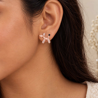 Whimsical Balloon Dog Silver Stud Earrings
