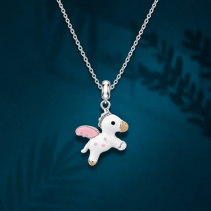Whimsical Flying Unicorn 925 Sterling Silver Signature Pendant