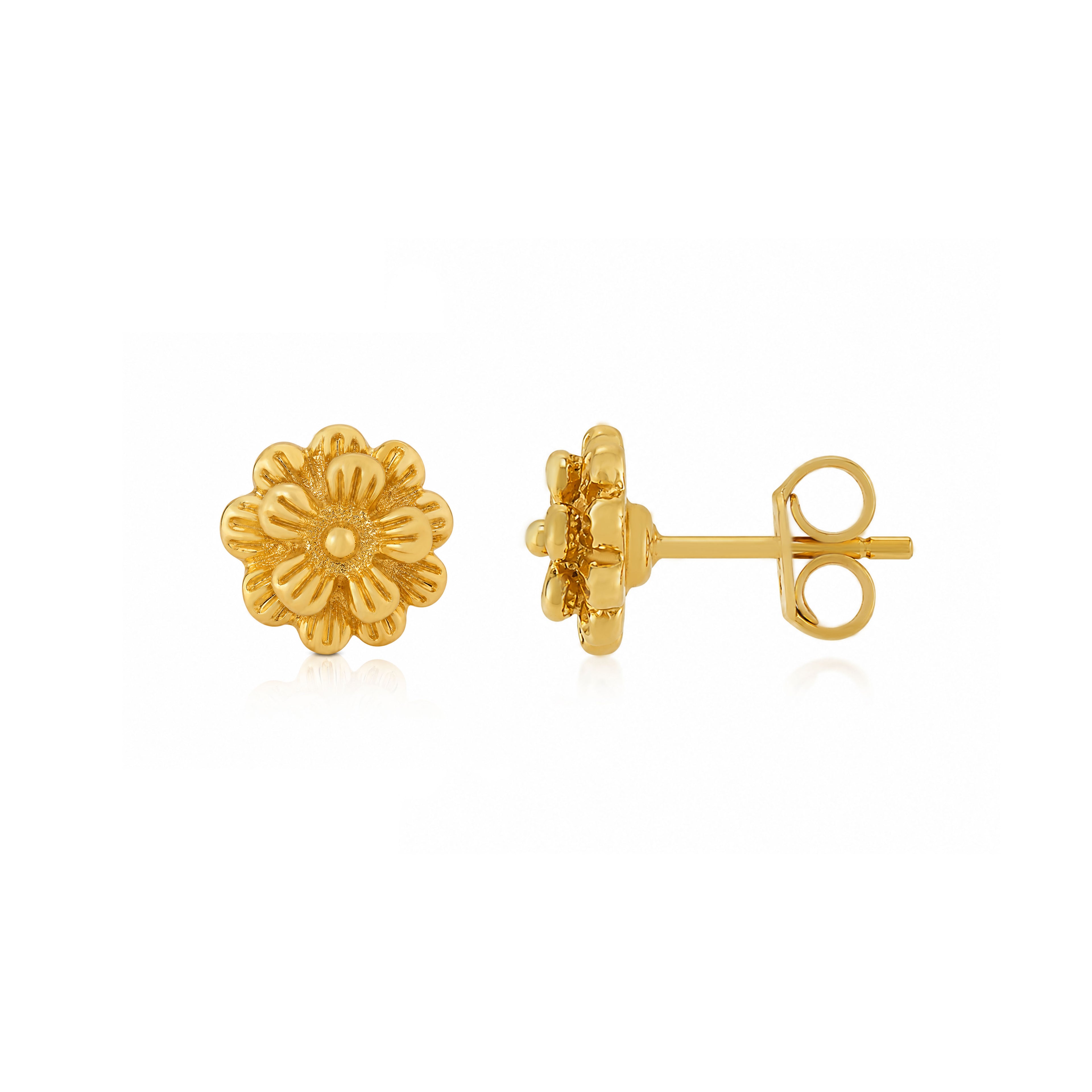 Whimsical Golden Owl Screw Back Ear Studs