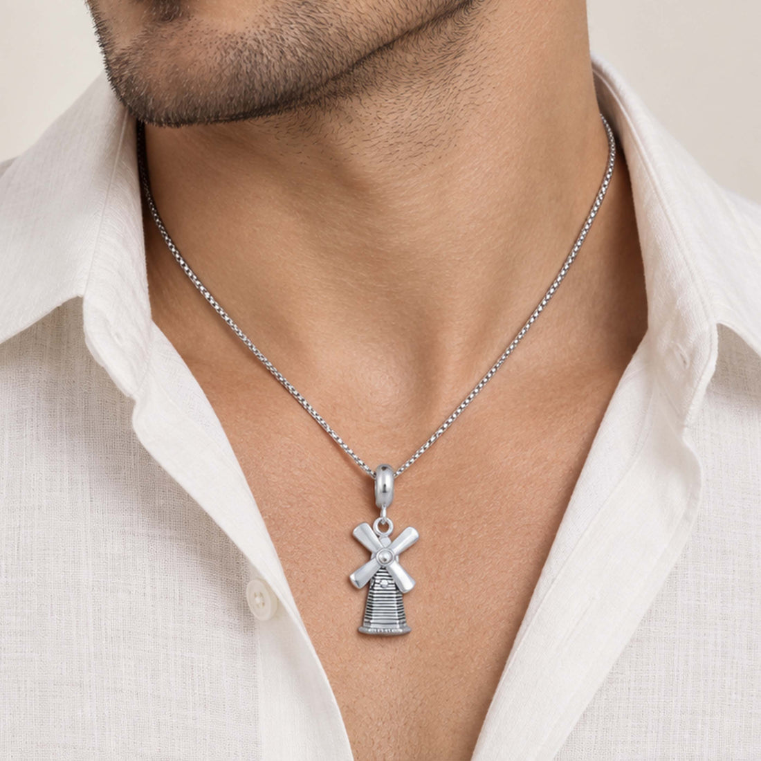 Whispering Windmill 925 Sterling Silver Timeless Beauty Pendant