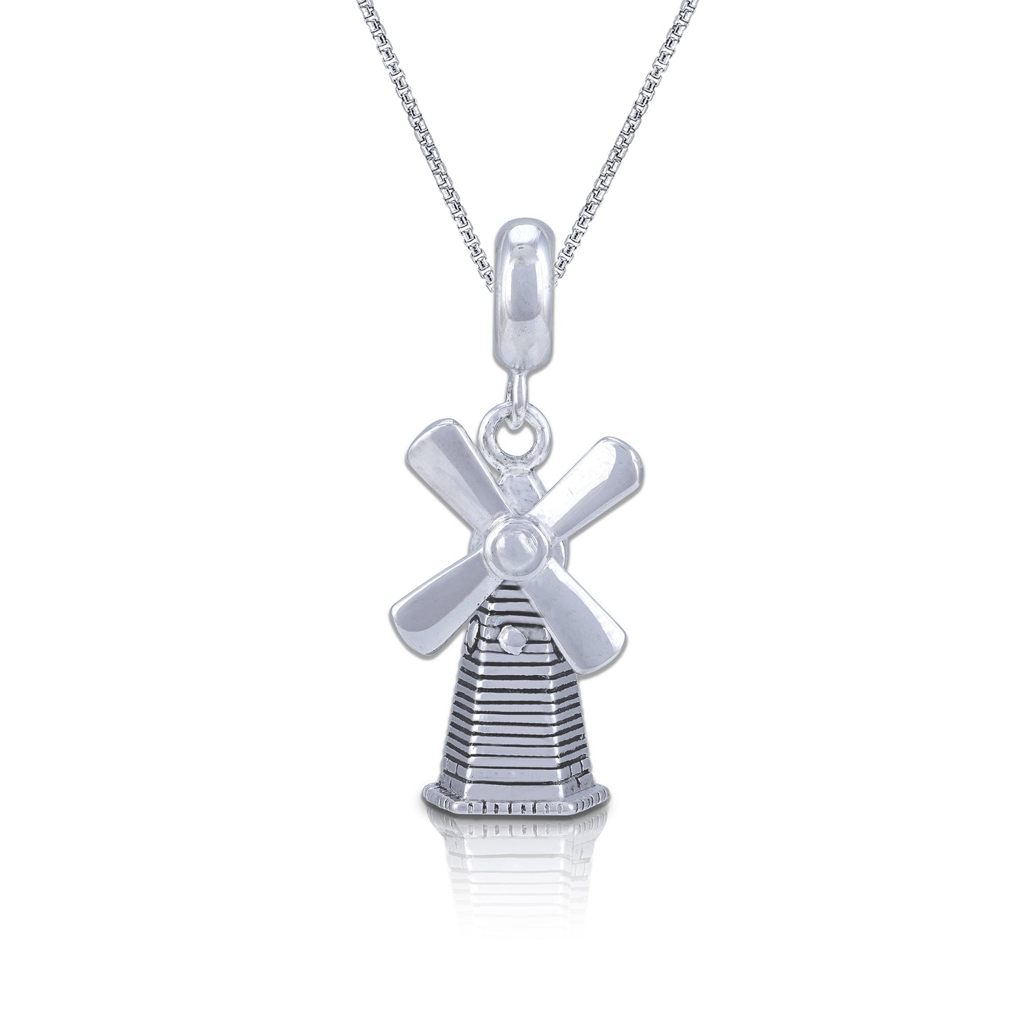 Whispering Windmill 925 Sterling Silver Timeless Beauty Pendant