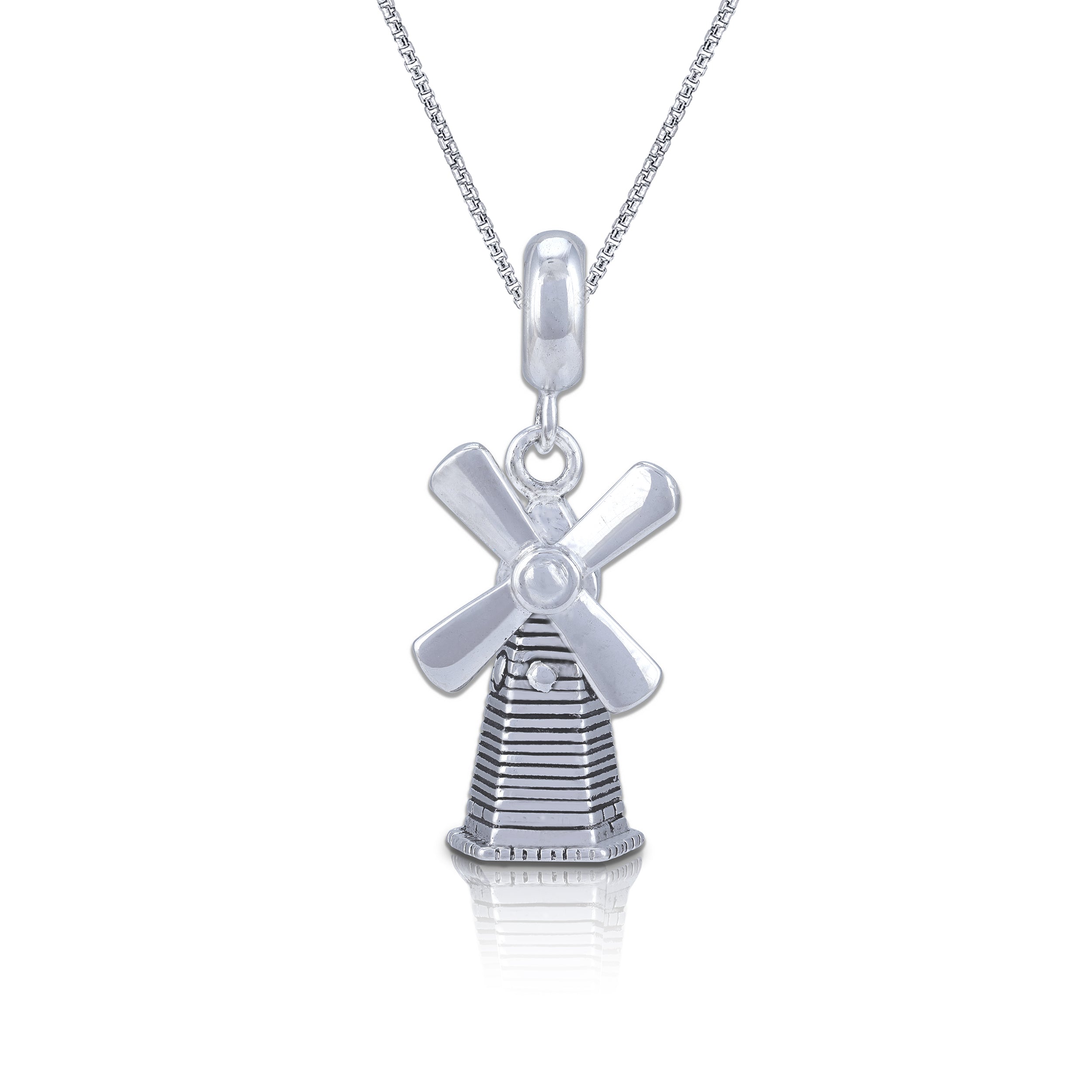 Whispering Windmill 925 Sterling Silver Timeless Beauty Pendant
