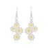 925 White Daisy Flower Silver Hook Earring - Shop Flower Silver Jewellery