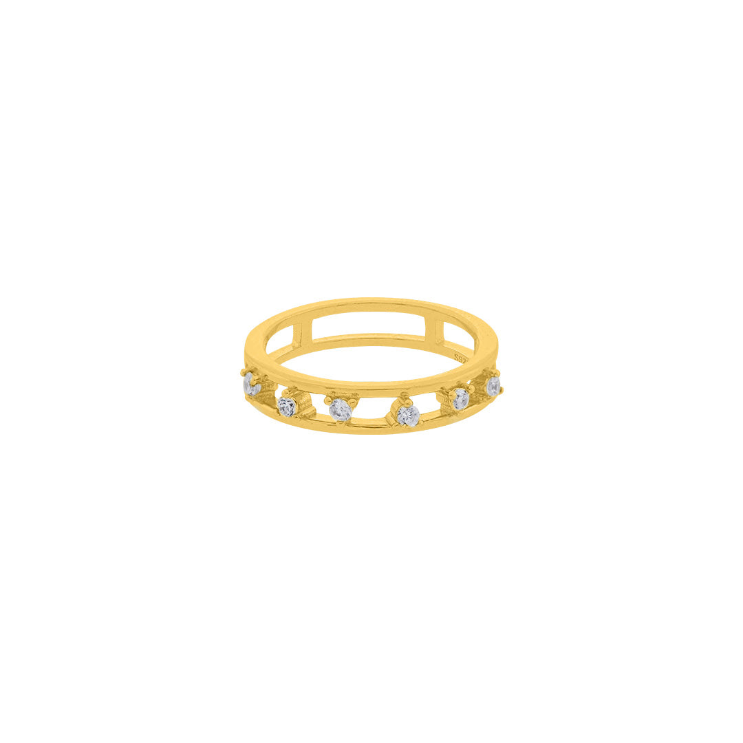 Women eternal gold plated silver ring