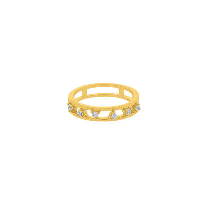 Women eternal gold plated silver ring