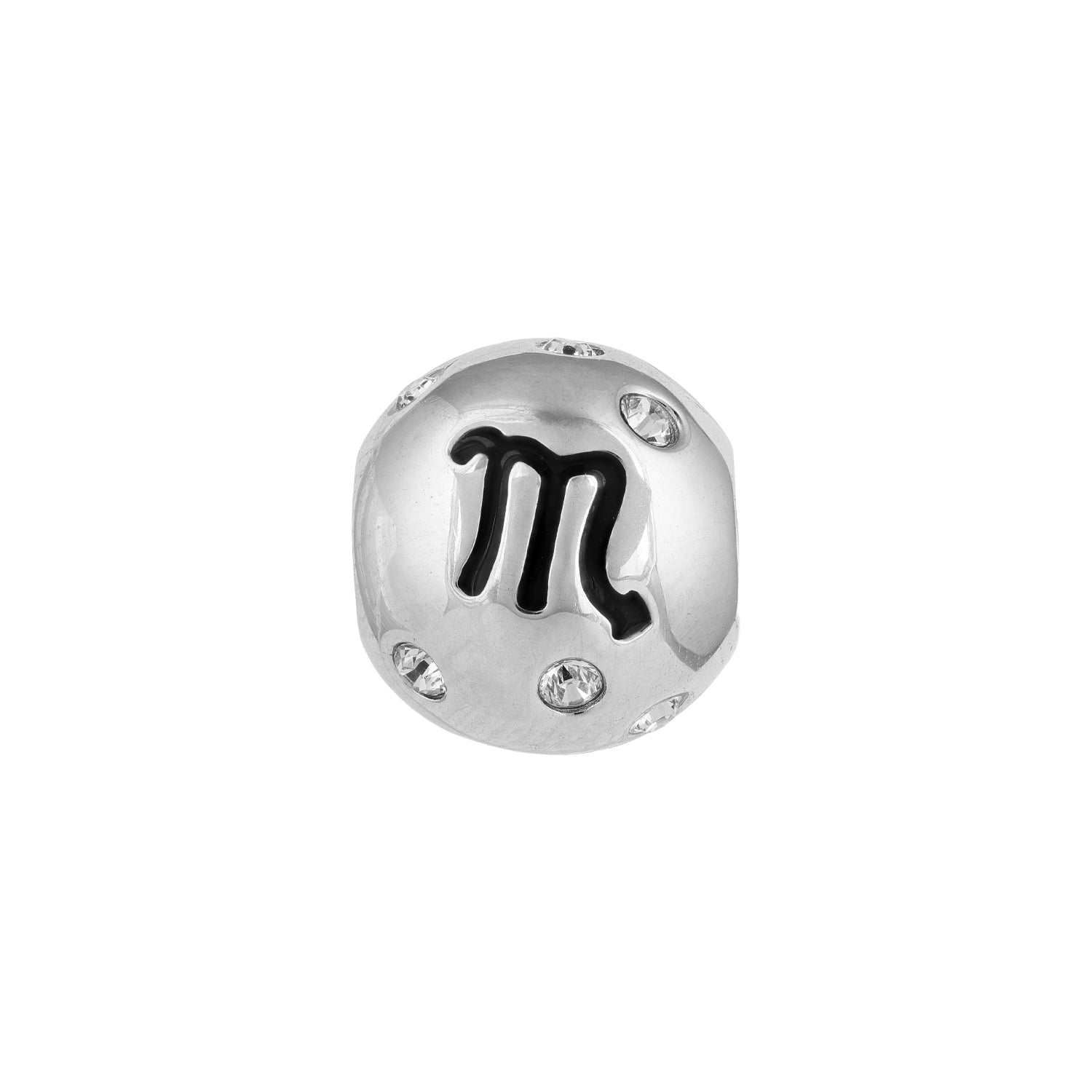 Zodiac Scorpio Symbol Sparkle Charm 925 Sterling Silver Pendant