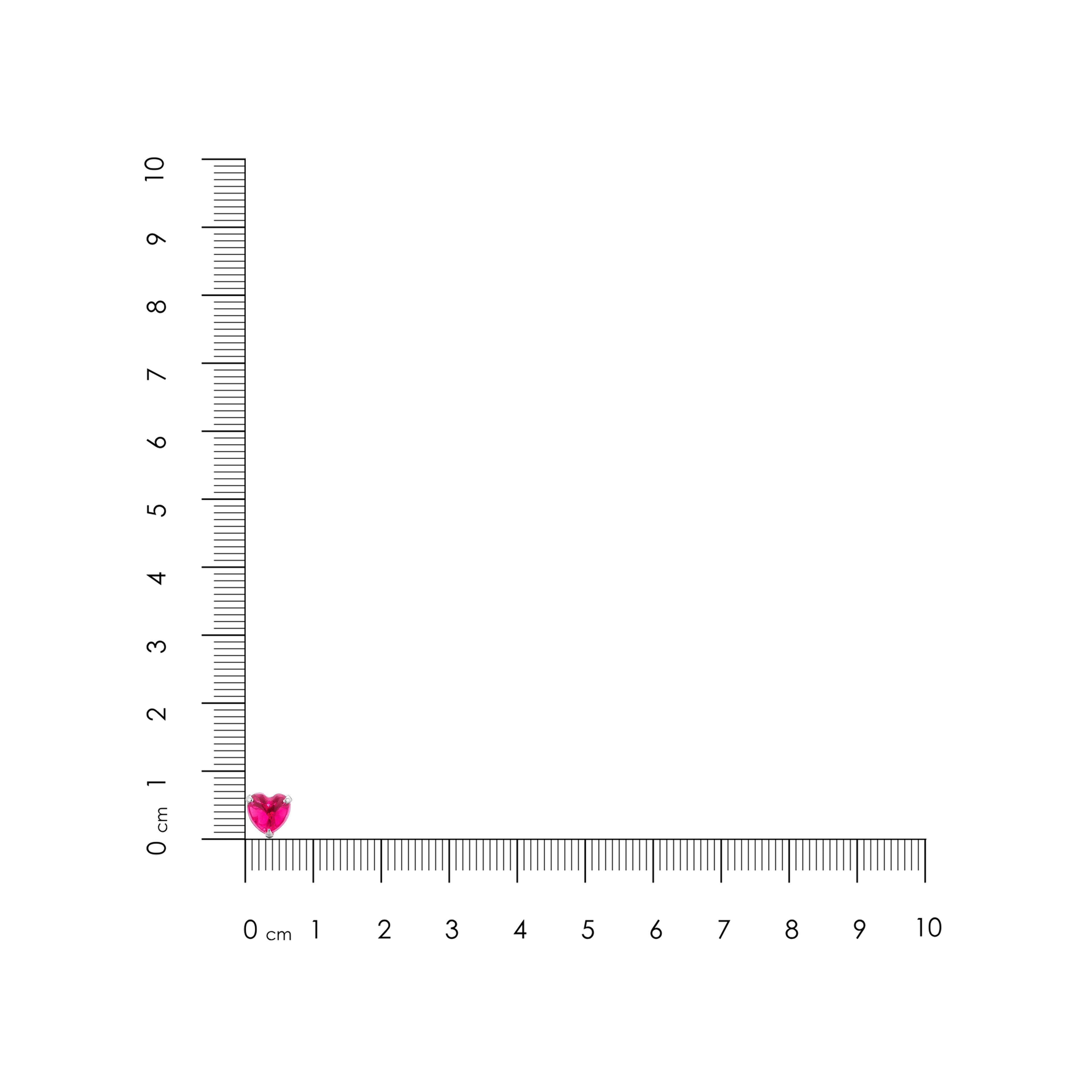 pink heart gemstone nosepin