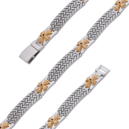 925 sterling silver Golden Herringbone Bracelet
